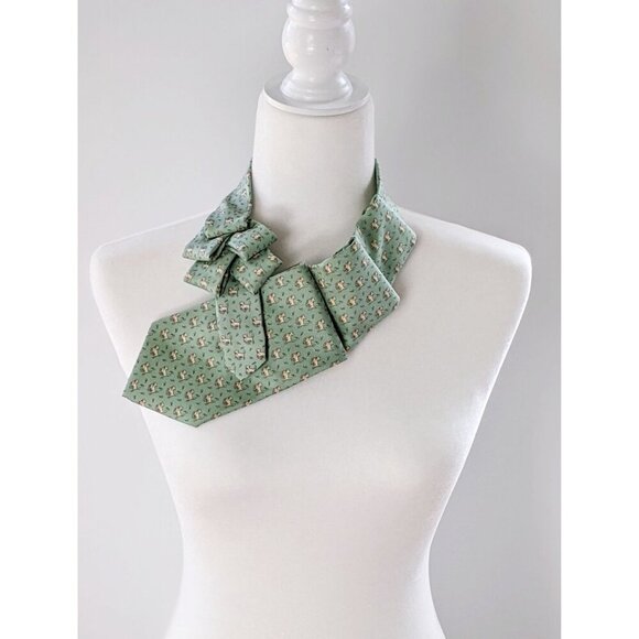 Dog Silk Scarf - Neck Tie Scarf - Eco Scarf - Ascot Tie - Dog Lover Gift - Picture 5 of 7